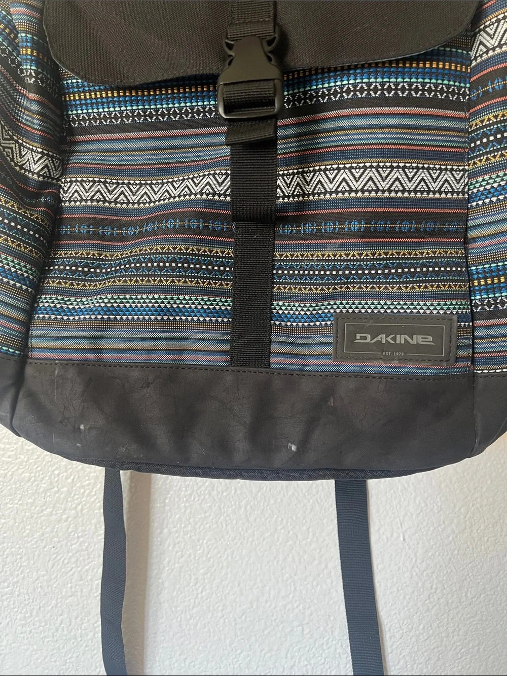 Dakine Striped Blue & Black Patterned Backpack
